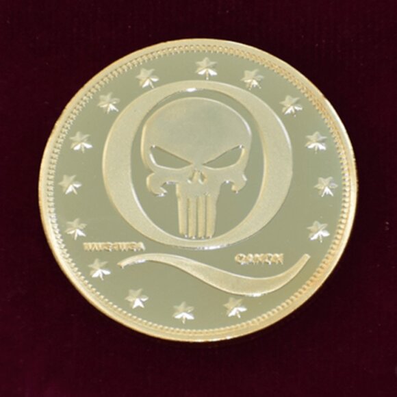 Q Anon Punisher Coin Where We Go One, We Go All Gold Plated Coin - Picture 2 of 3